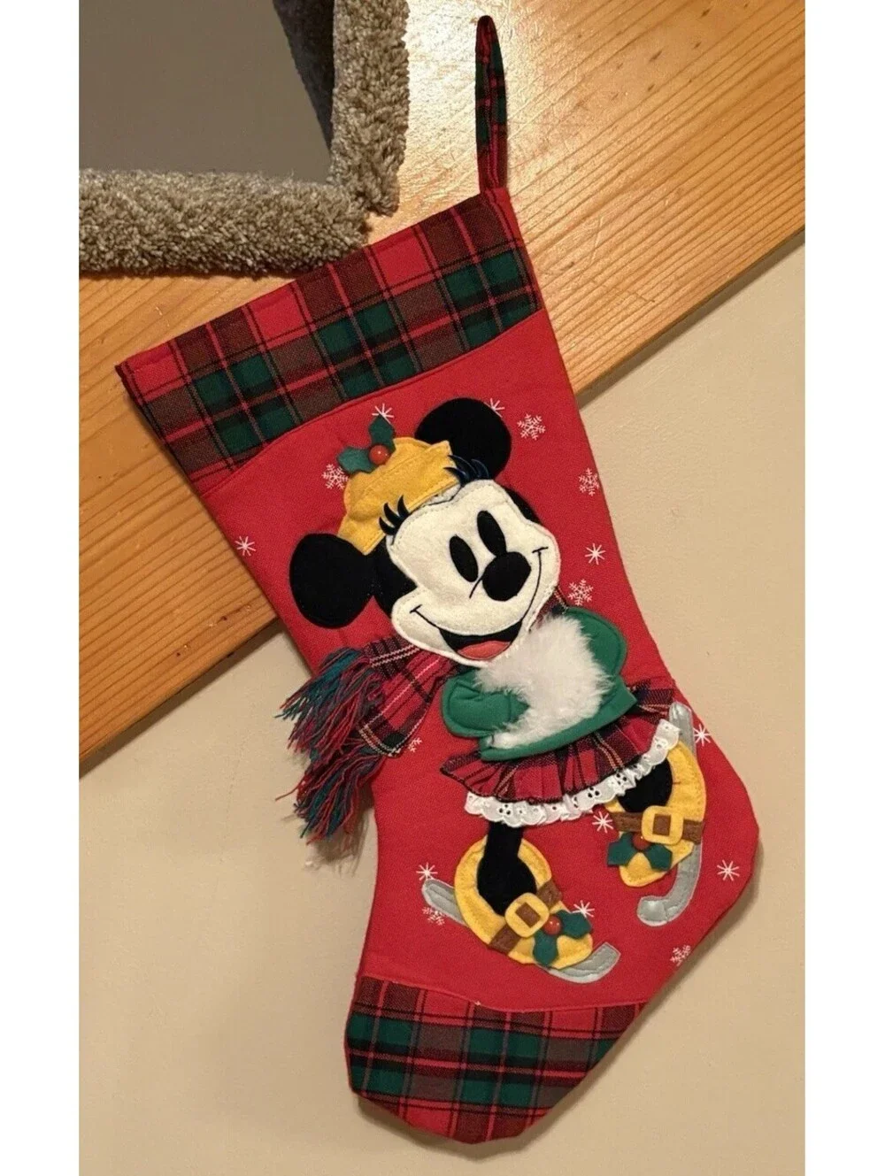 Vintage 90's Disney Store Minnie Mouse Christmas Stocking 20